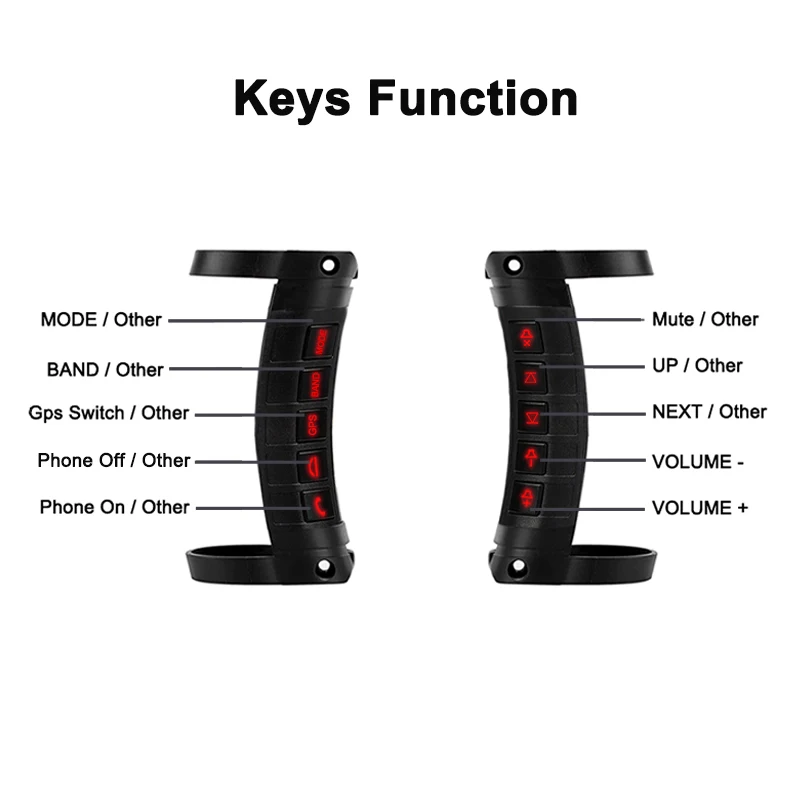 Pour version lumineuse 10 touches volant télécommande bouton interrupteur adaptateur sans fil pour lecteur multimédia Android autoradio