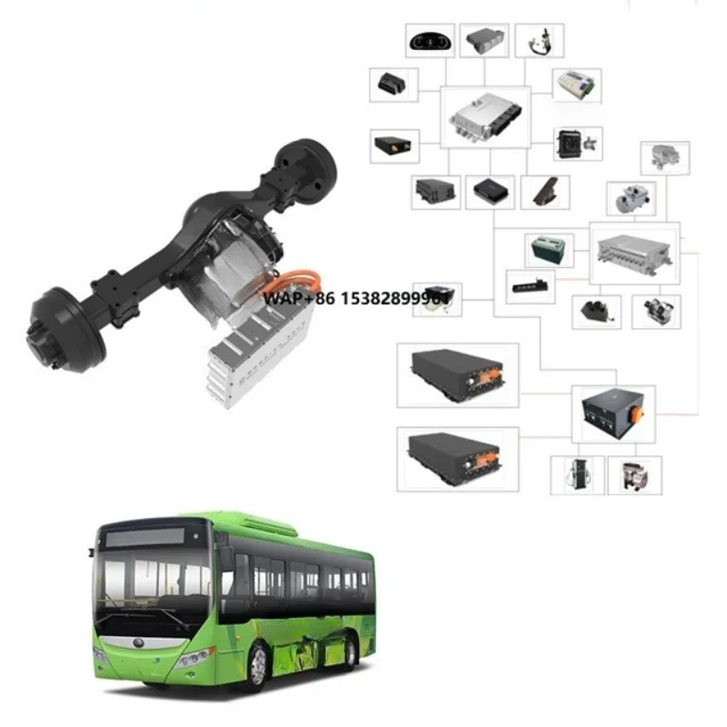 123kw Electric Drive Axle 540V Ev Car Conversion Kit With Gearbox Electric Vehicle Motor for Bus/Truck