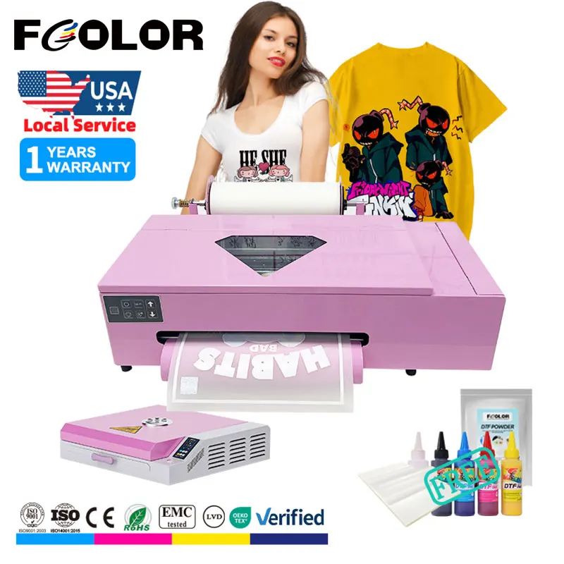 A3+ DTF Printer A3 XP600 DTF Transfer Printer With White Ink Circulation DTF T-shirt Bag Printing Machine For Tshirt Printer
