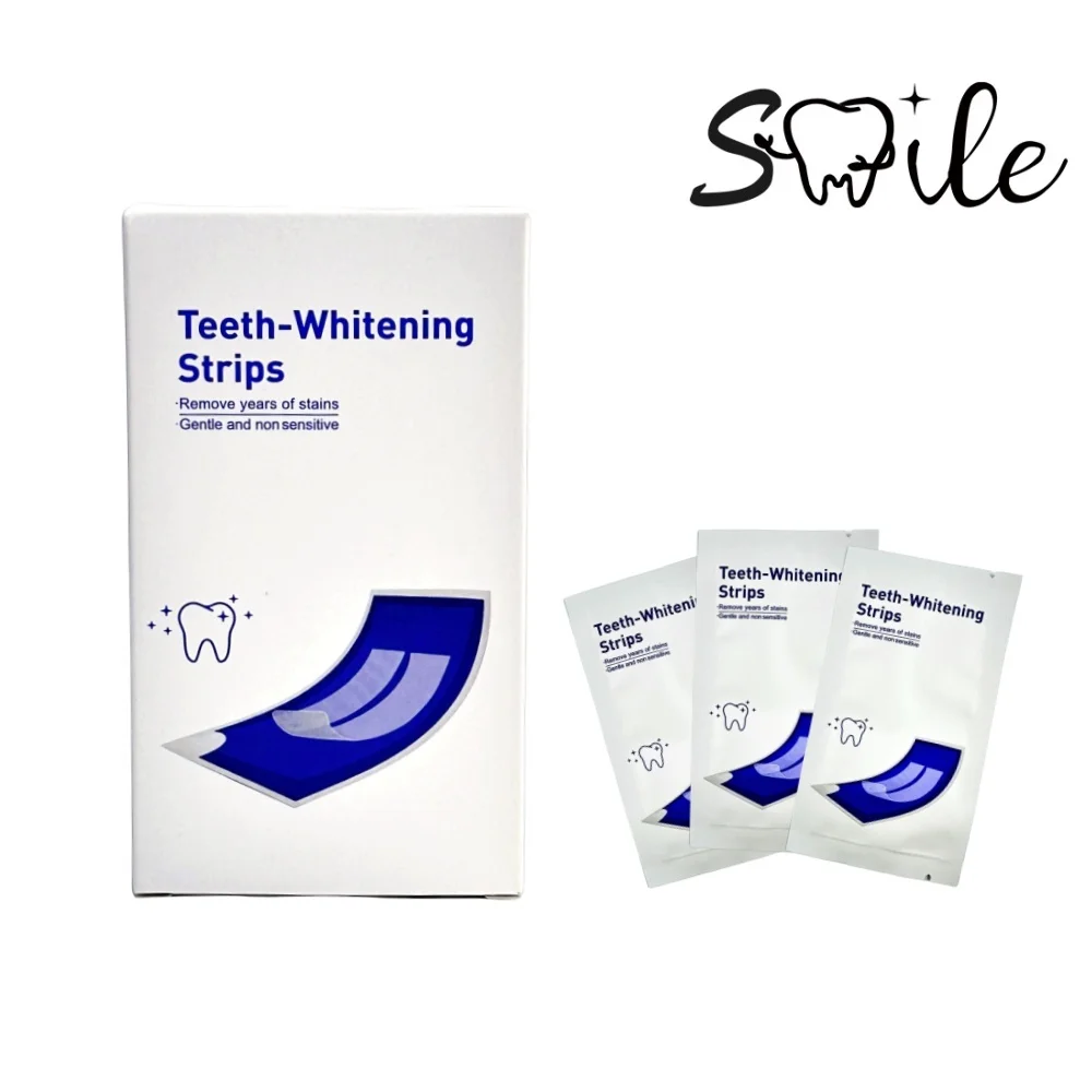 5 Boxes Minimum Order, 28 Strips Per Box, 6% HP Non-Irritating Dry Oral Strips, No Residue Gentle Daily Dentals Care