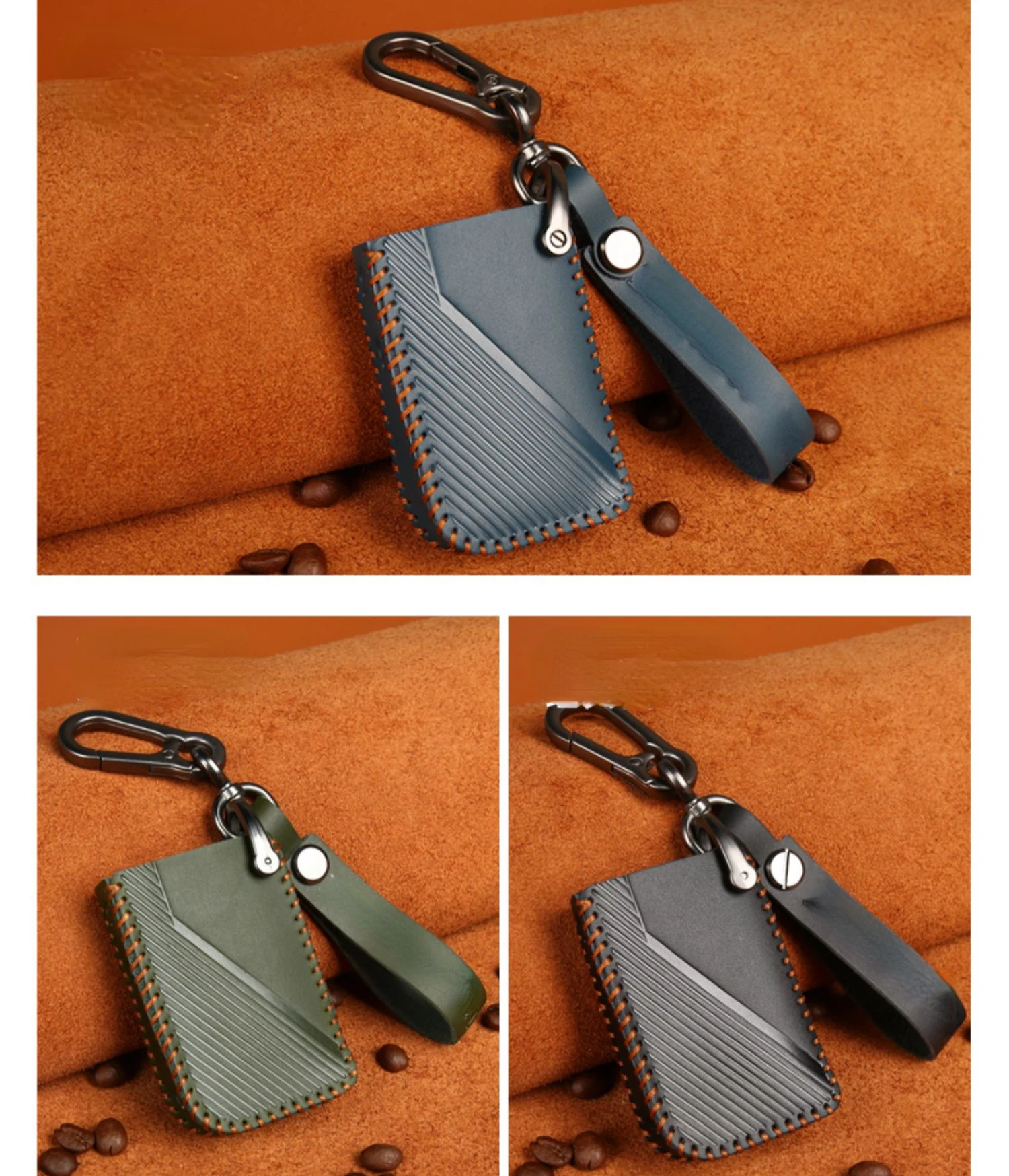 

Suitable For LYNK& CO 09 2021 Simple Style Handmade Soft Leather Car Remote Key Case Cover