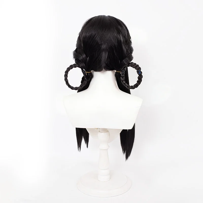 Game Where Winds Meet Young Master Volwassen Cosplay Pruik Zwart Lang Haar Hittebestendige Synthetische Pruiken Halloween Carnaval Party Prop
