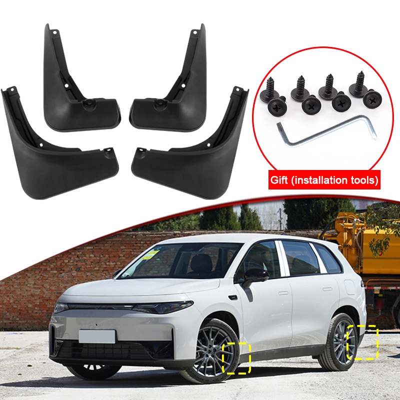 Car Styling For Leapmotor C10 2024 2025 2026 ABS Car Mud Flaps Splash Guard Mudguards MudFlaps Front Rear Fender Auto Accessory