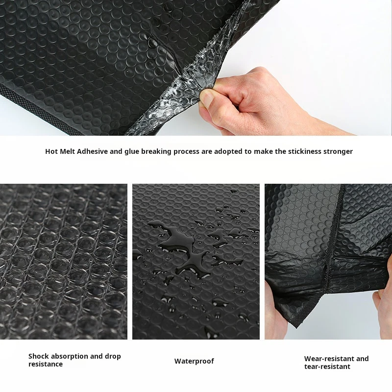 Black Bubble Envelope Bags Self-Sealing Mailing Bags Inflatable Bubble Mailing Envelopes Shipping Packaging Bags Multiple Sizes