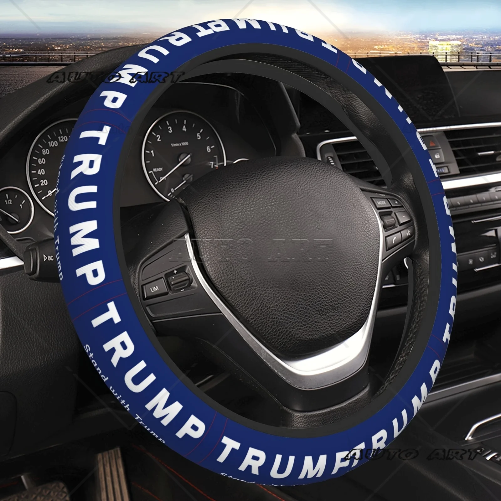 Make America Great Again 15-Inch Steering Wheel Cover Breathable Comfort Grip for All Cars Universal Beautiful Elastic