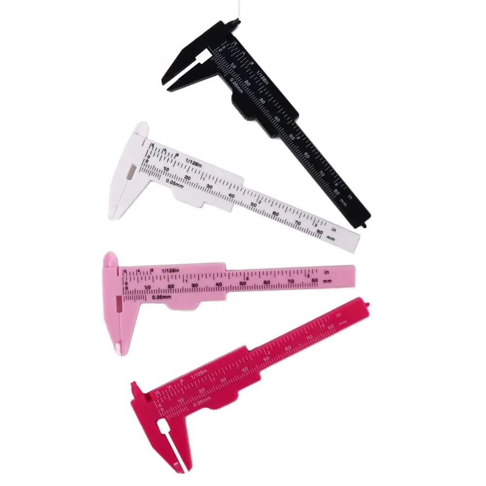 แบบพกพาเลื่อนออกแบบเครื่องมือแต่งหน้า Professional Vernier Caliper เครื่องมือวัดคิ้ววัดไม้บรรทัด Thrush Artifact