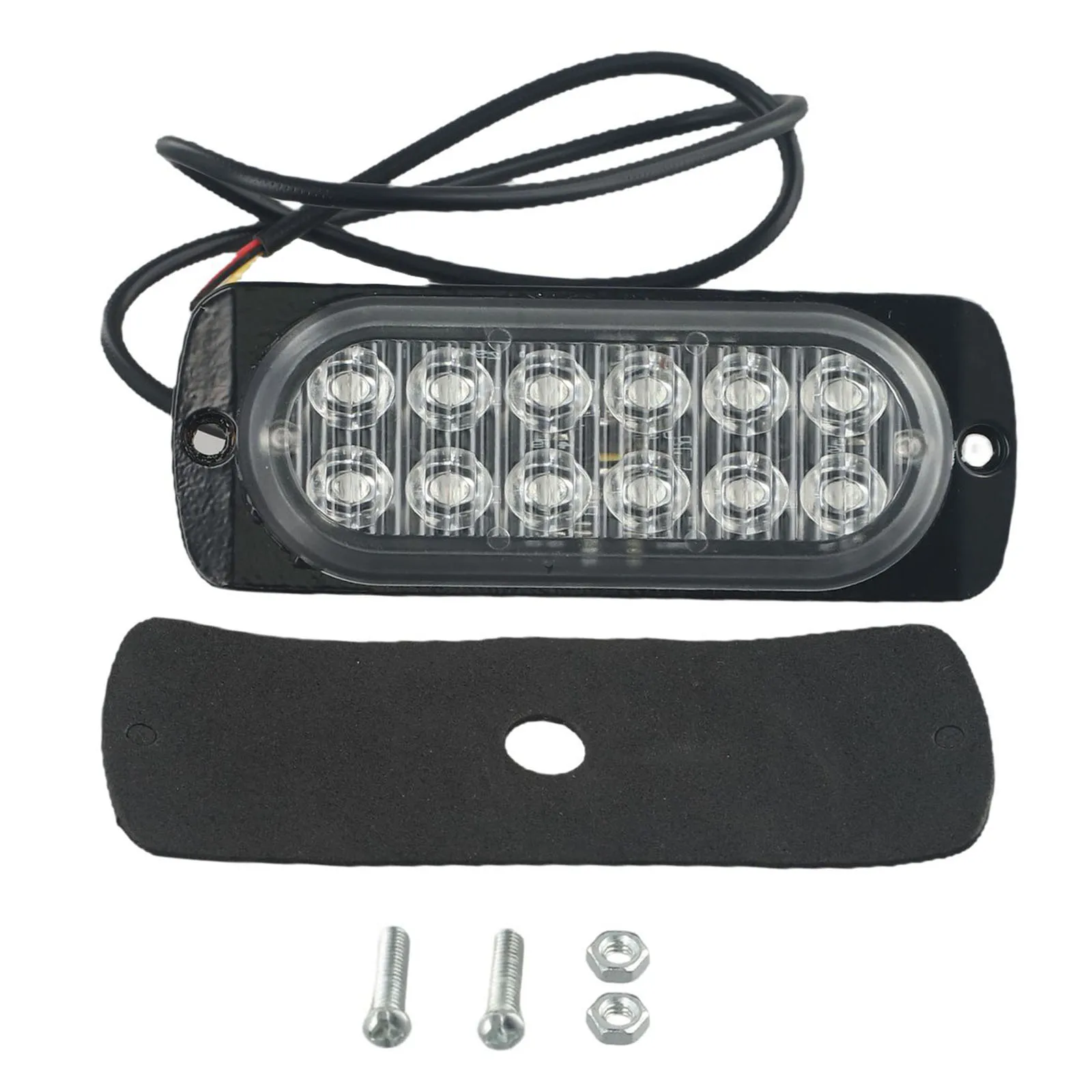 Бар-вспышка, маяк, автомобильная мигающая аварийная лампа, красный, 12 светодиодов, 12 В-24 В, 36 Вт, аксессуары, 6000-7000 К, новая часть, практичная Бар-вспышка, маяк, автомобильная мигающая аварийная лампа, красный, 12 светодиодов, 12 В-24 В, 36 Вт, аксессуары, 6000-7000 К, новая часть, практичная