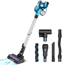 INSE S6 Cordless Stick odkurzacz bezszczotkowy silnik 23Kpa 250W lekki ręczny do dywanów twarde podłogi zwierząt włosy