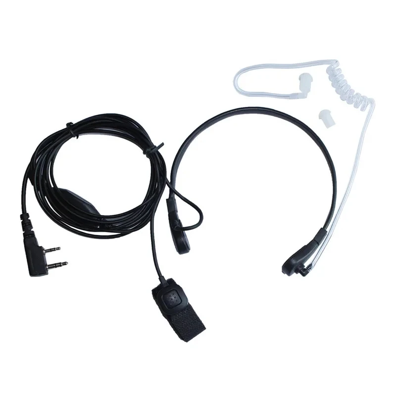 ABBREE Extendable Throat Vibrate MIC Finger PTT Walkie Talkie Earpiece for Kenwood TYT Baofeng BF-888s UV-5R UV-82 Ham Radio