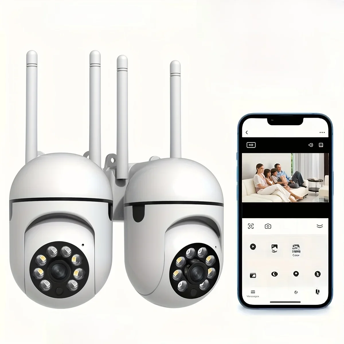 

Беспроводная Wi-Fi камера безопасности 360Pro APP 1080P HD для помещений/улицы, цветное ночное видение, двусторонняя аудиосвязь, 360° ° Панорамирование/наклон/зум