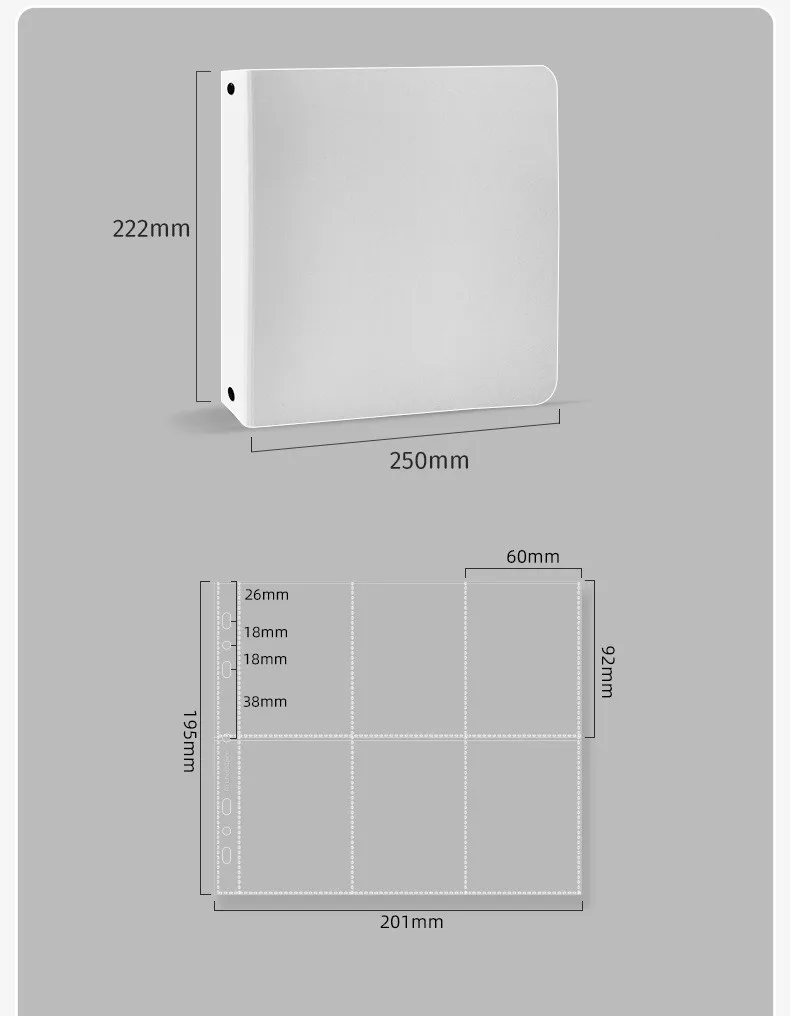 MINKYS Kawaii 5/6/9 Räume 7,6 cm Kpop-Fotokartenbinder, großes Fassungsvermögen, Idol-Fotokartenalbum, Fotokarten, Binder, Sammelbuch – Detail 6