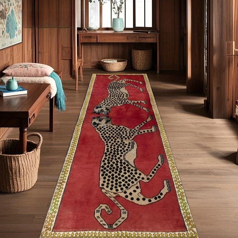 vikama-retro-cheetah-print-corridor-long-floor-mat-non-slip-wear-resistant-mat-for-kitchen-and-bedroom-home-decor