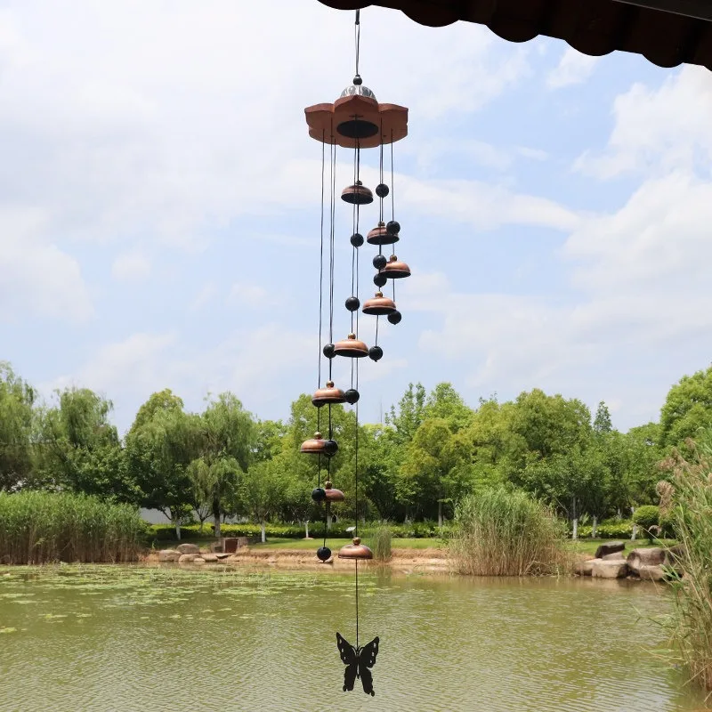 Butterfly love flower wind chimes pendant outdoor healing department living room bedroom fringed summer and wind grass gift door
