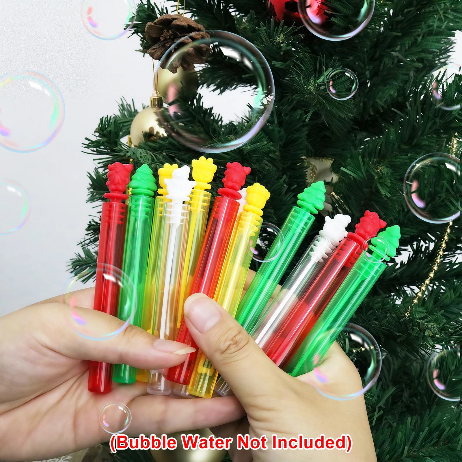 Paquet de 20/40 Mini baguettes à bulles en vrac 4 couleurs pour noël, mariage, utilisation d'activités intérieures et extérieures, cadeaux de fête à bulles