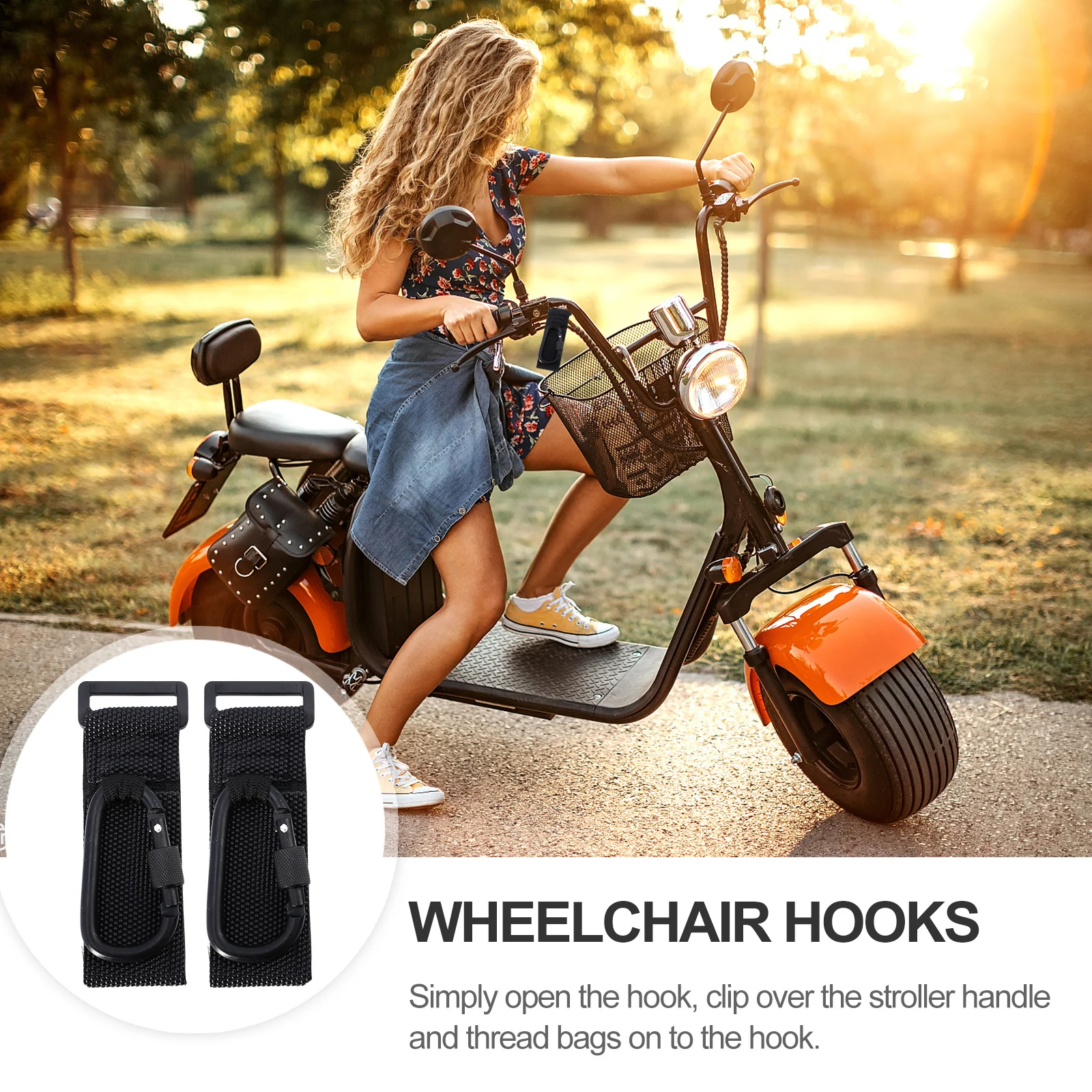 

2 шт. крючки для электрического велосипеда, сверхмощные вращающиеся вешалки для колясок для продуктов, держатель для детской сумки, крючки для коляски