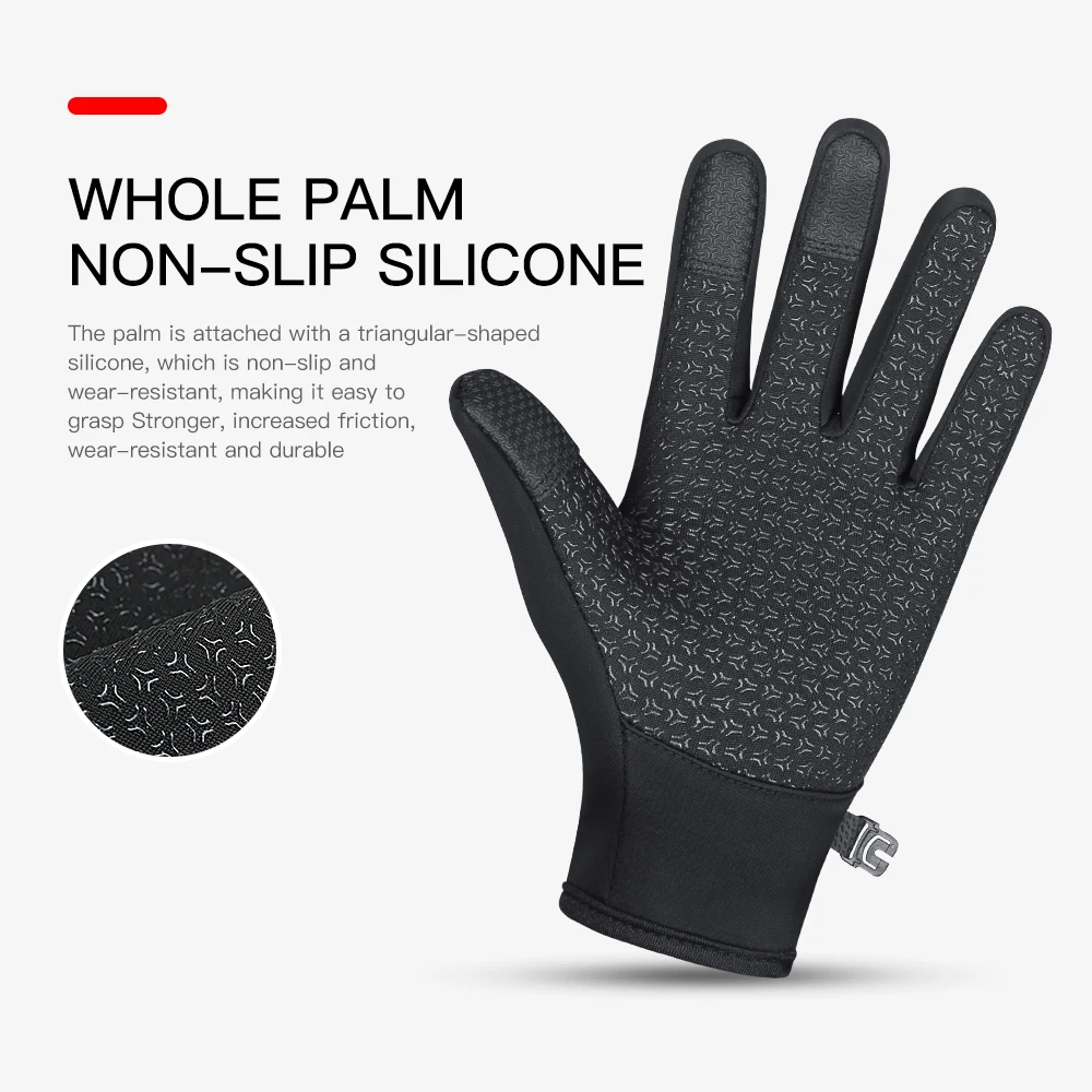 Winter Women Men Cycling Gloves Waterproof Warm Touchscreen Cold Weather Gloves for Bike Motorcycle Bicycle Ski Running