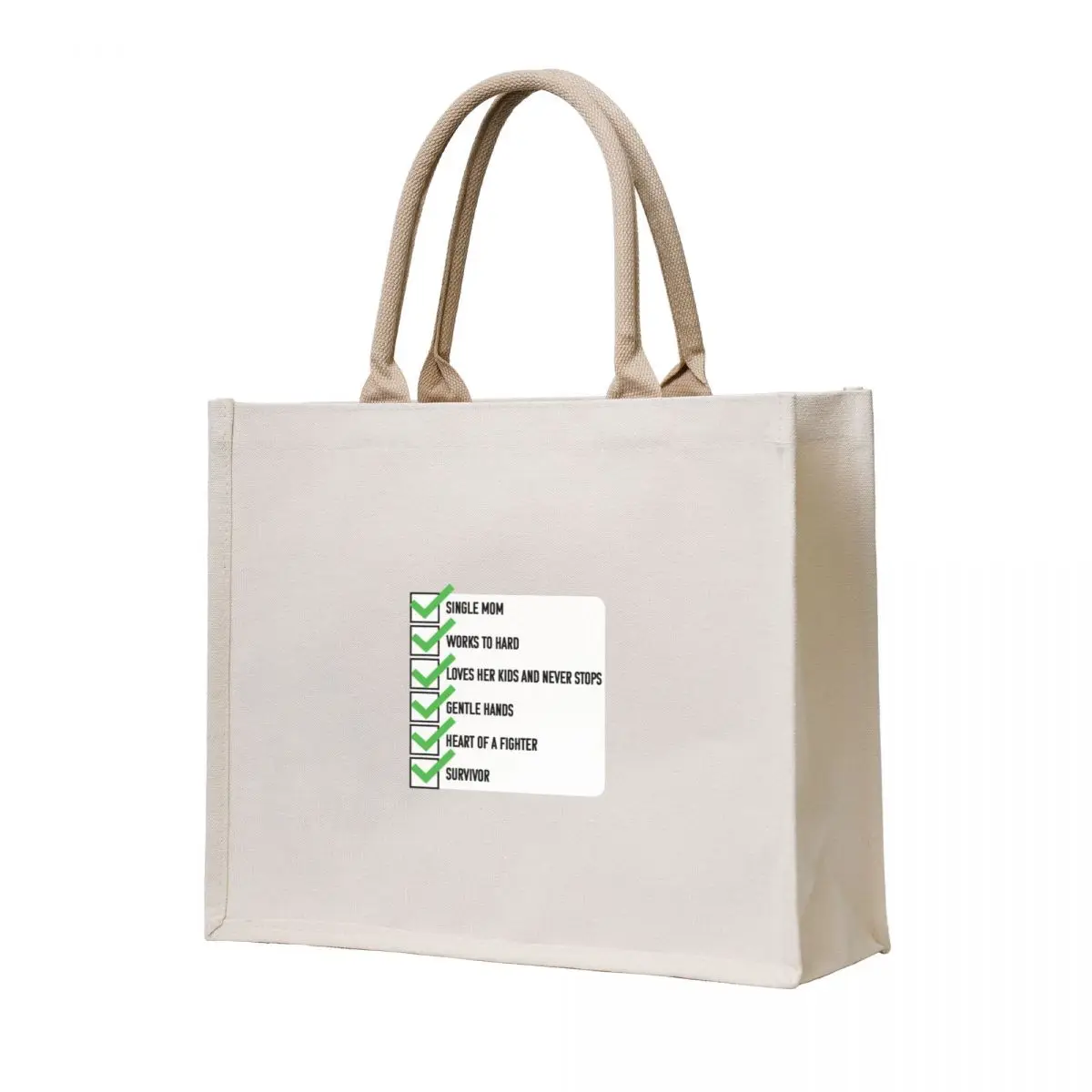 

Reba Checklist Tote Bag cloth bag woman tote bag men's Canvas shoulder tote bags aesthetic