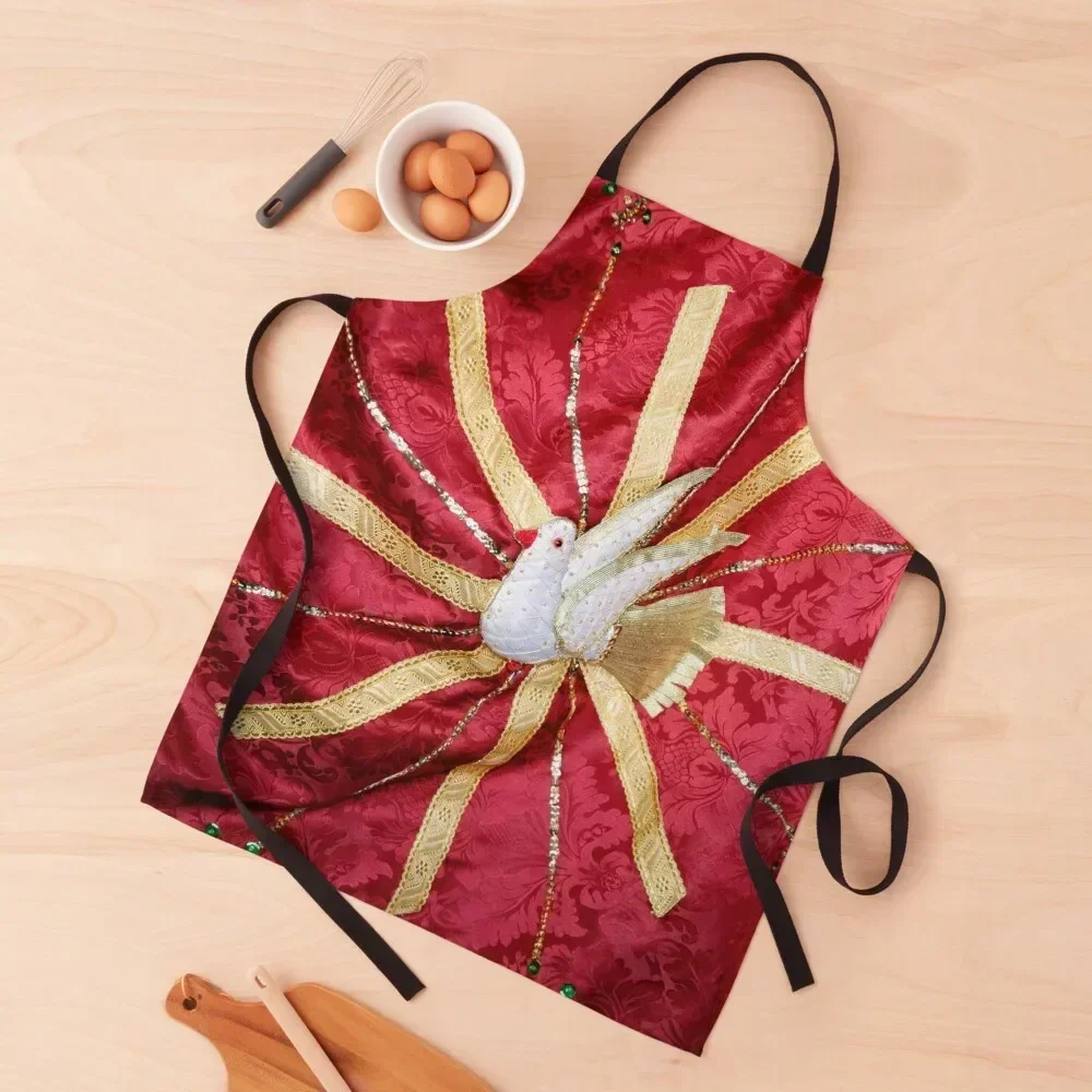 

Holy Spirit flag Apron Chef Uniform Woman For Kitchen Women Women's Home Clothes Bib For Kitchen Apron