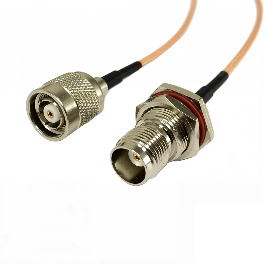 New TNC Female Bulkhead Switch RP-TNC Male Plug Female Pin Jumper Cable RG316 Wholesale Fast Ship 15cm 6