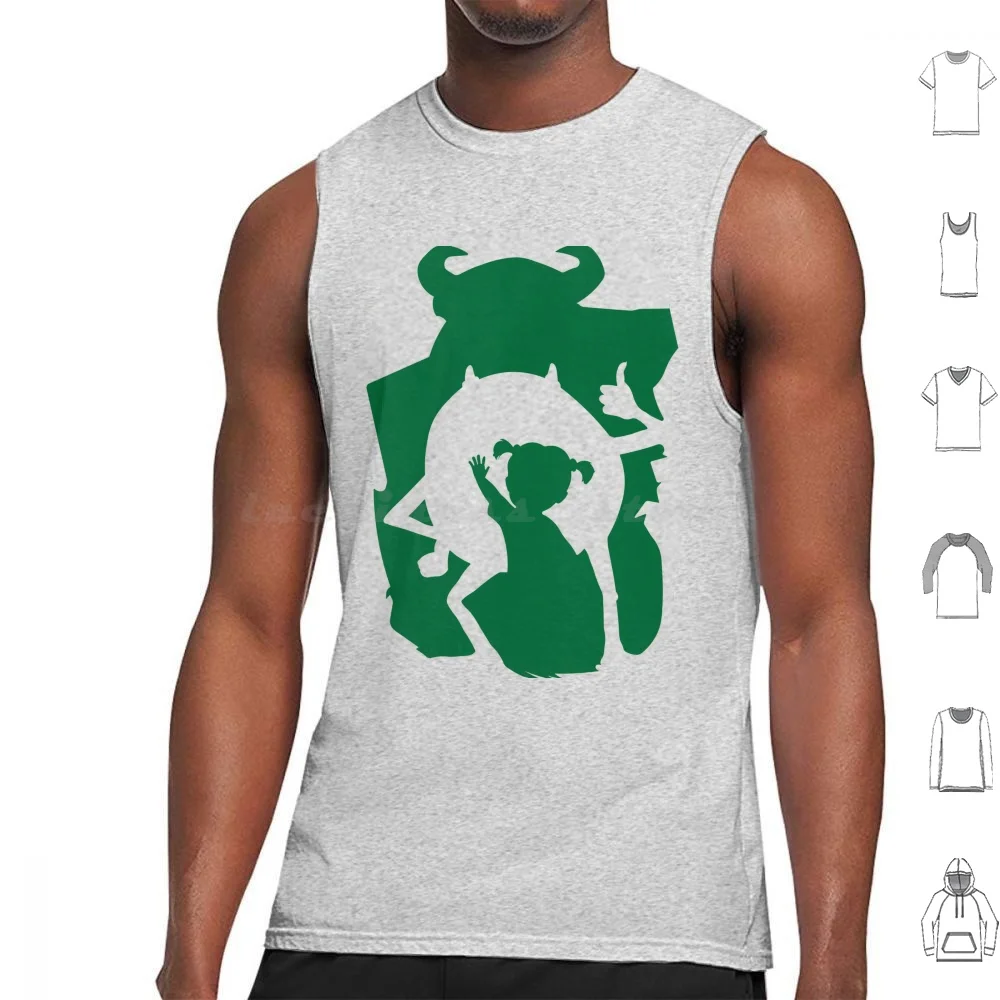 Monstruos Inc. Camisetas sin mangas con estampado de monstruos de algodón, asustadores, Boo Mike Sully, película de terror verde, película de dibujos animados para niños