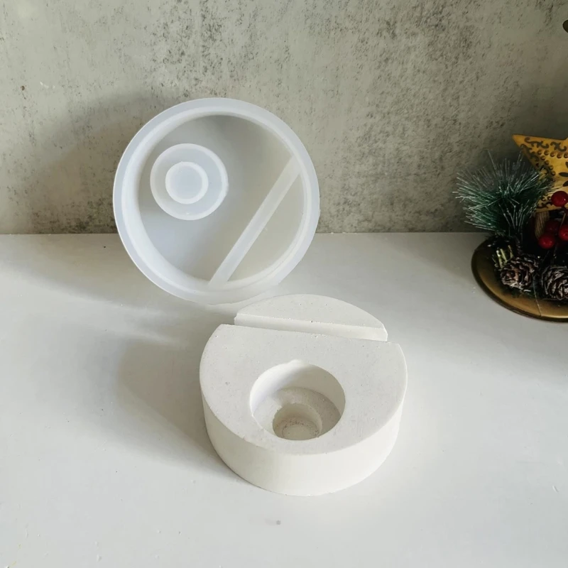 2-in-1 Round Stand Single Hole Base Molds for Making Holder