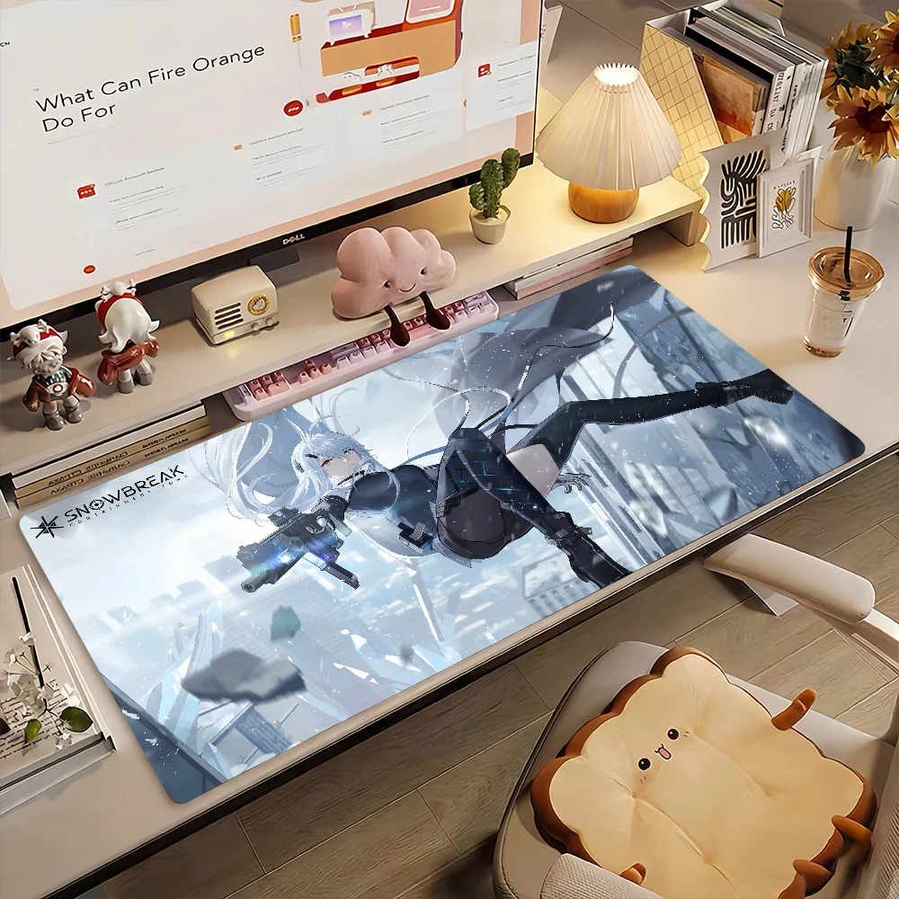 

Коврик для мыши Lyfe Snowbreak Containment Zone, нескользящий, резиновый, для геймеров, балансирующий, компьютерный коврик, декоративный настольный коврик, для ноутбука, офисный, большой