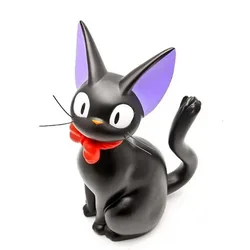 1pcs Cute Cartoon Animal Black Cat Figurines Kawaii Beard Cat Souvenir Figurines Gift H-25.5cm Pvc Piggy Bank Craft Decoration