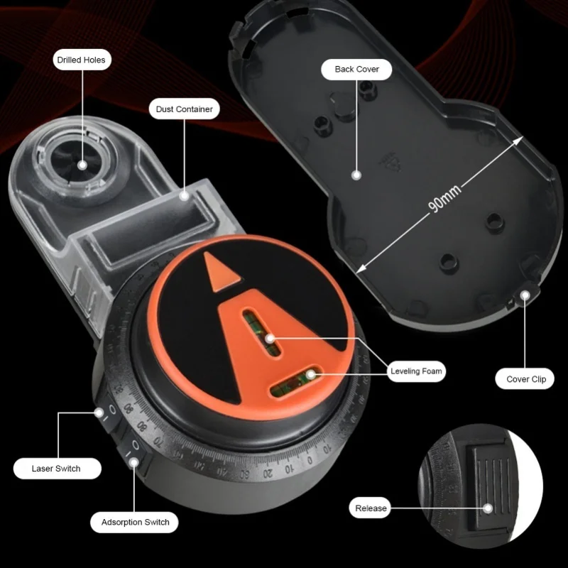 

Drill Dust Collector 2 In 1 360° Swivel Electric Drill Dust Cover Collector For Construction