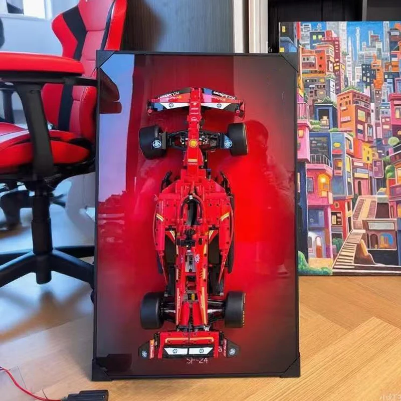 

НОВАЯ стеновая панель для дисплея, подходящая для LEGO 42207 Ferrari F1 SF-24, строительный блок, модель автомобиля, настенное крепление, витрина, фоторамка