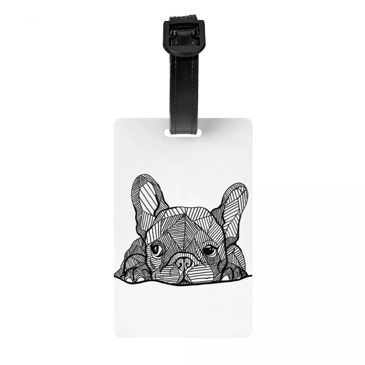 Francês Bulldog Bagagem Tags para Malas, Engraçado Francês Bulldog Bagagem Tags, Privacidade Cover ID Label