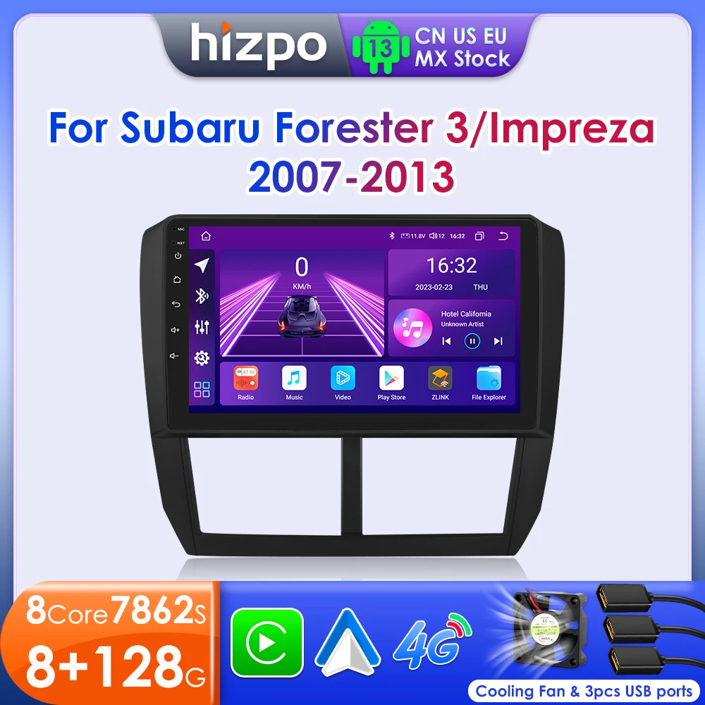 Hizpo Car Radio For Subaru Forester 3 SH Impreza 2007-2013 Multimedia Video Player Navigation Stereo GPS Autoardio Head Unit RDS