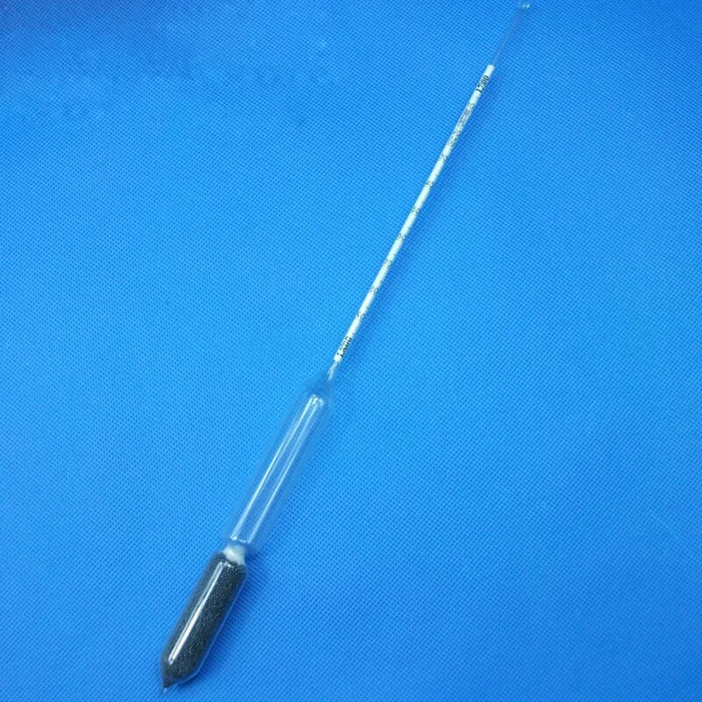 2PCS/lot 1.7-1.8/m3 glass hydrometers chemical laboratory glass Densitometers liquid hydrometer densimeter Density Meter