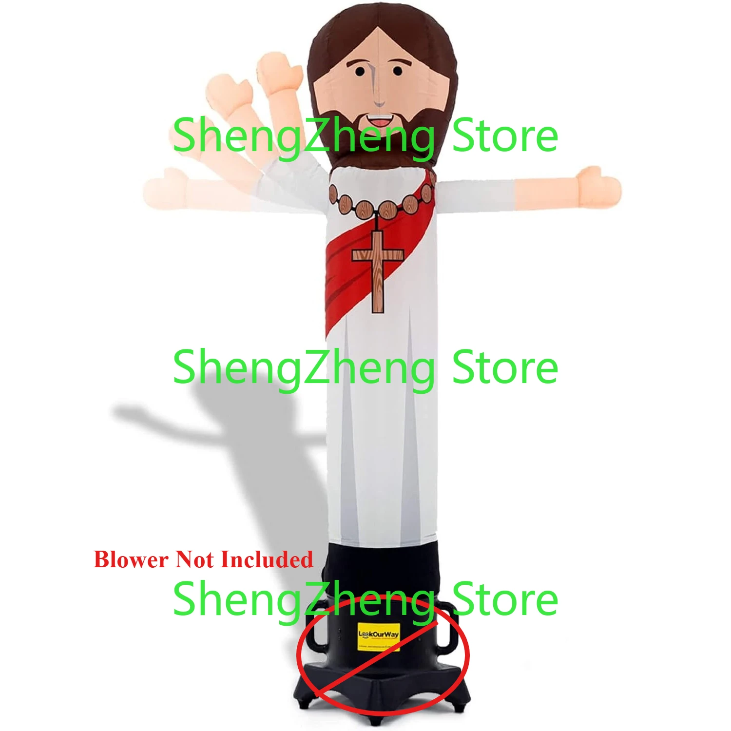 1Pcs 8ft Tall Jesus Air Waver  - Inflatable Advertising Tube Man  Guy with Flapping Waving Arm  (Blower Not Included)