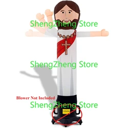 1Pcs 8ft Tall Jesus Air Waver - Inflatable Advertising Tube Man Guy with Flapping Waving Arm (Blower Not Included)