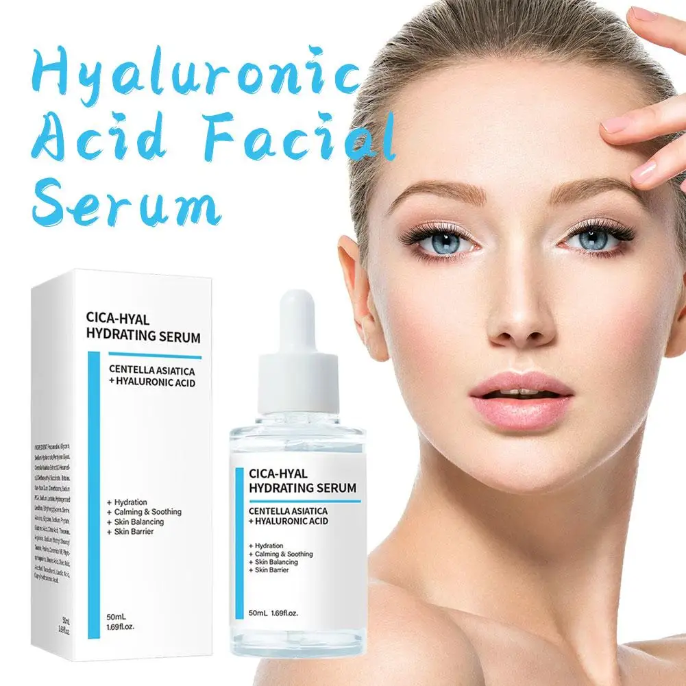 

50ml CICA-HYAL Hyaluronic Acid Serum Hydrating Firming Centella Calming Moisturize Enhance Elasticity For Sensitive Dry Skin