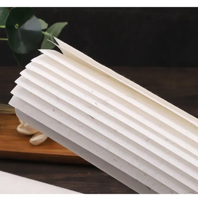 Handgemaakte Henneppapier Lange Vezel Rijstpapier Kalligrafie Chinese Schilderkunst Werken Half Rijp Rijstpapier Klassiek Rijstpapier
