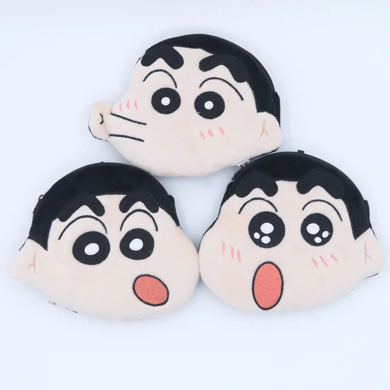 Cartoon Anime Crayon Shin-Chan Coin Purse Cute Soft Wallet Earphone Bag Card Bag Creative Storage Bag Pendant Gift