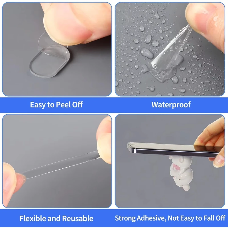 300 عدد واضح للإزالة هلام المعجون شريط مزدوج الوجهين 0.31x0.5 بوصة لعبة عقد زينة الحفلات شريط حرفي