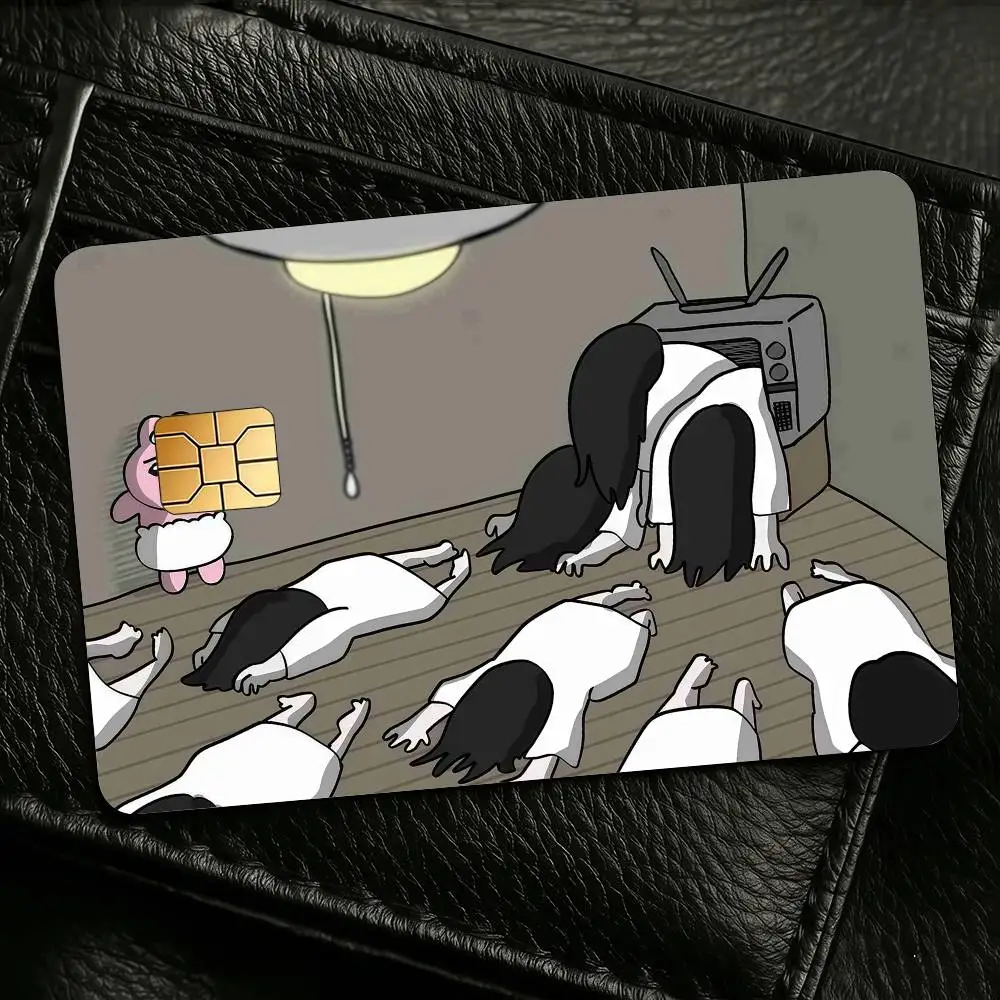 Cartoon O-Opanchu U-UsagiS Credit Skin Cover Card Stickers 4PCS Film Bus Pass Front Decoration Bank Debit Waterproof