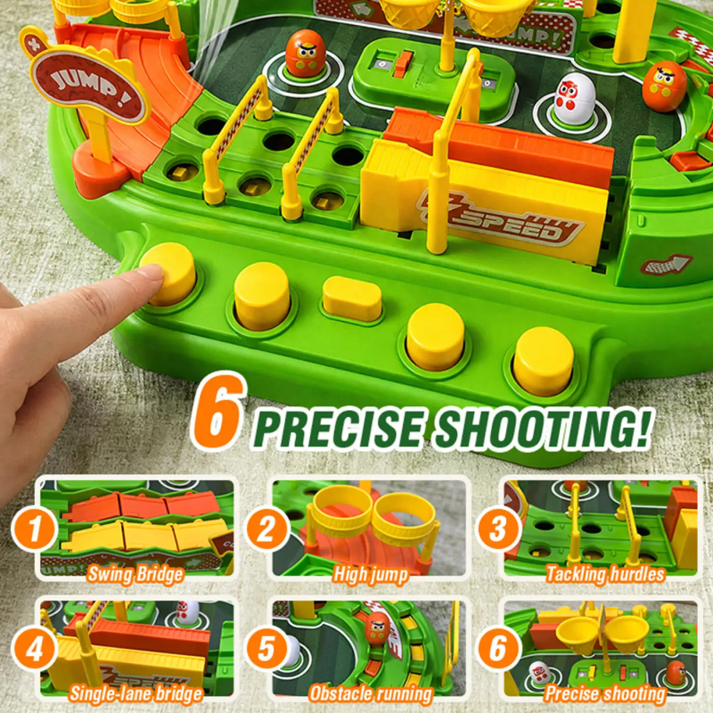 Kids Tabletop Two Player Competitive Sports Field Toy Family Interactive Obstacle Course Battle Game Educational Toy