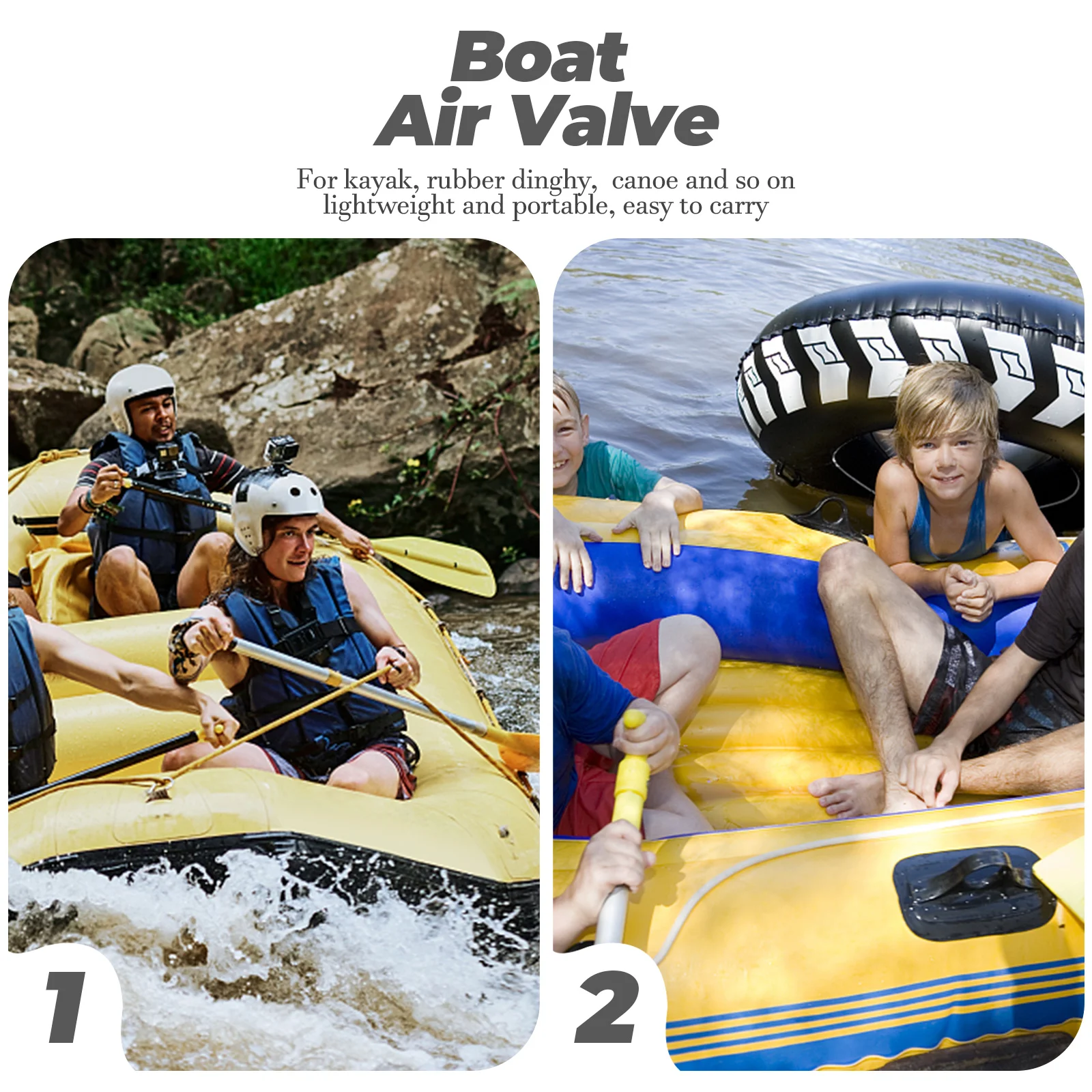 

3Pcs Boat Air Valve Inflatable PVC Pump Adapter for Kayak Canoe Rubber Dinghy Rowing Boat Air Pump Accessories White