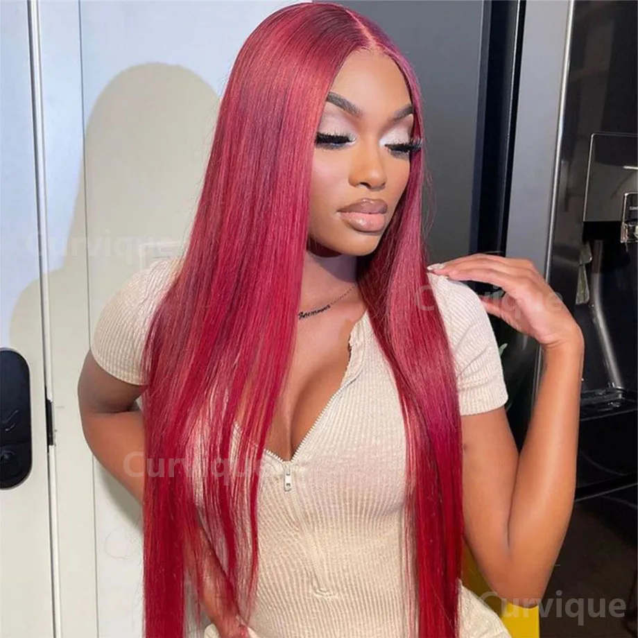 

99J Прямые парики фронта шнурка Бордовый парик фронта шнурка Бразильские цветные парики человеческих волос для женщин 13x4 13x6 Hd Парик фронта шнурка