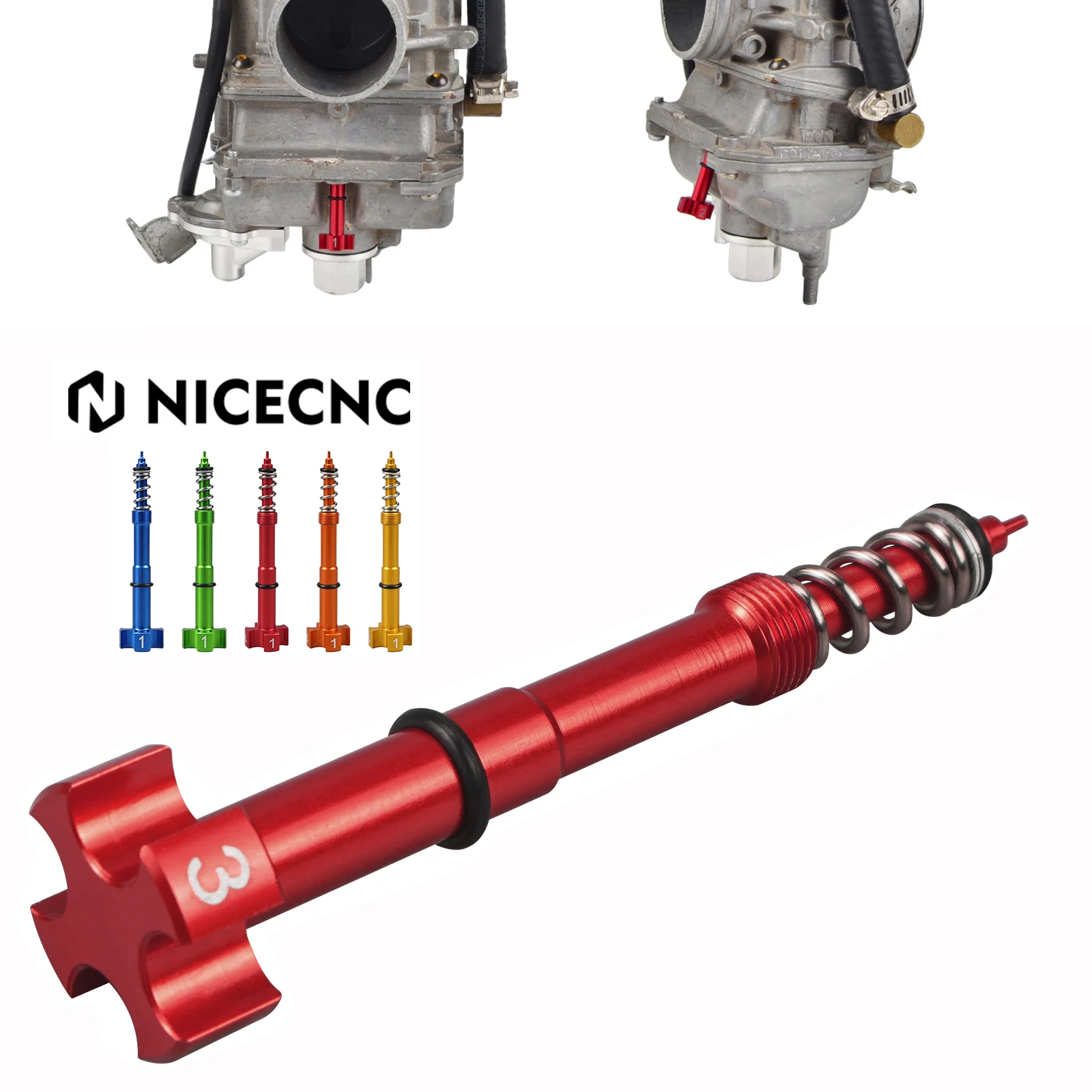 NICECNC Air Fuel Mixture Screw Adjuster For Honda CRF150R CRF250R CRF250X CRF450R CRF450X TRX450R CRF 150R 250R 250X 450R 450X