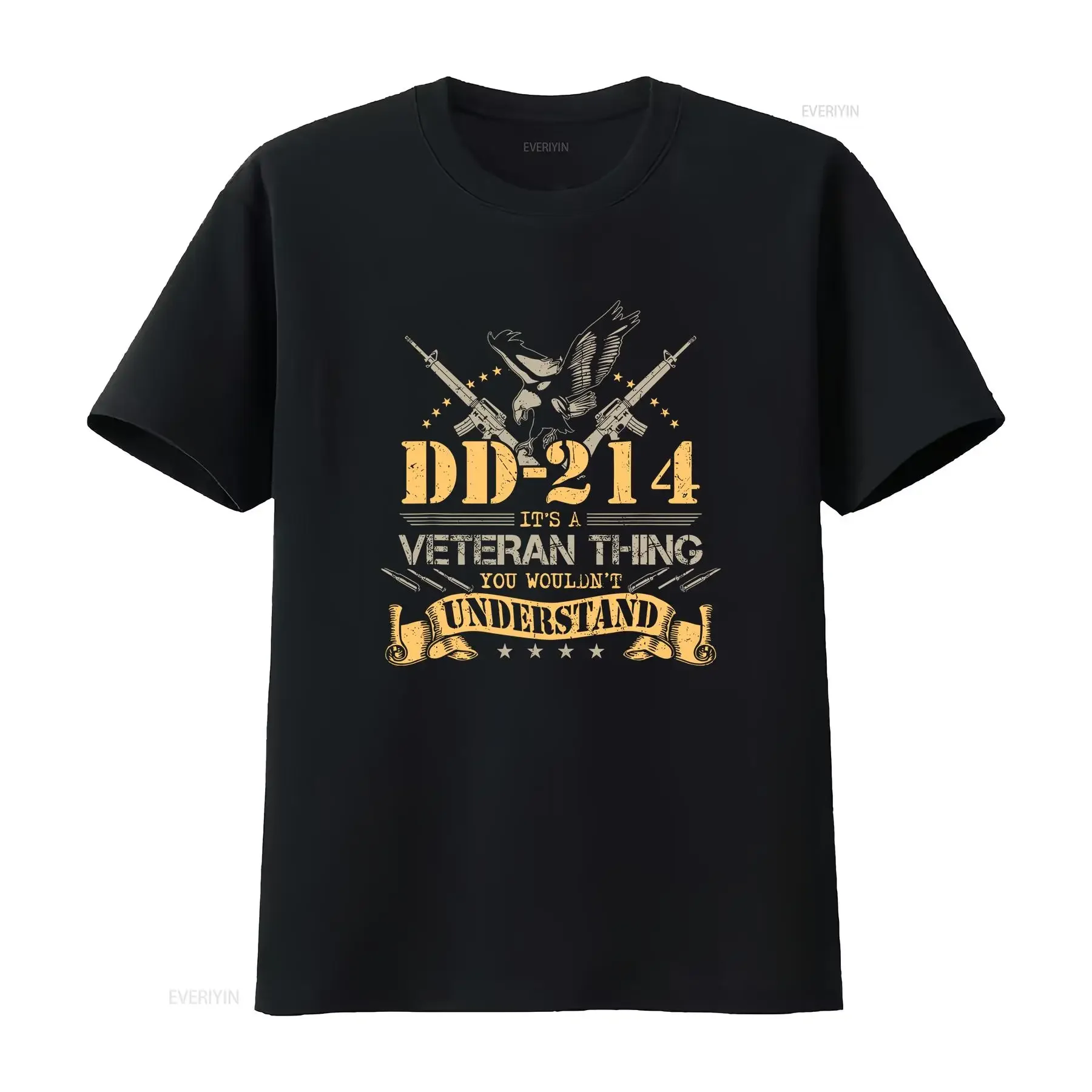 DD 214 A Veteran Thing T Shirt For Men vintage Washed Slightly fashion designer clothes homme Unisex Stylish Comfortable