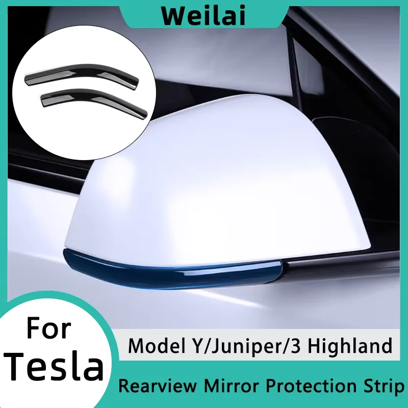 

Для Tesla Model Y Juniper, защита зеркала заднего вида, защита края, буферная накладка, защита от столкновений, модель 3, аксессуар Highland