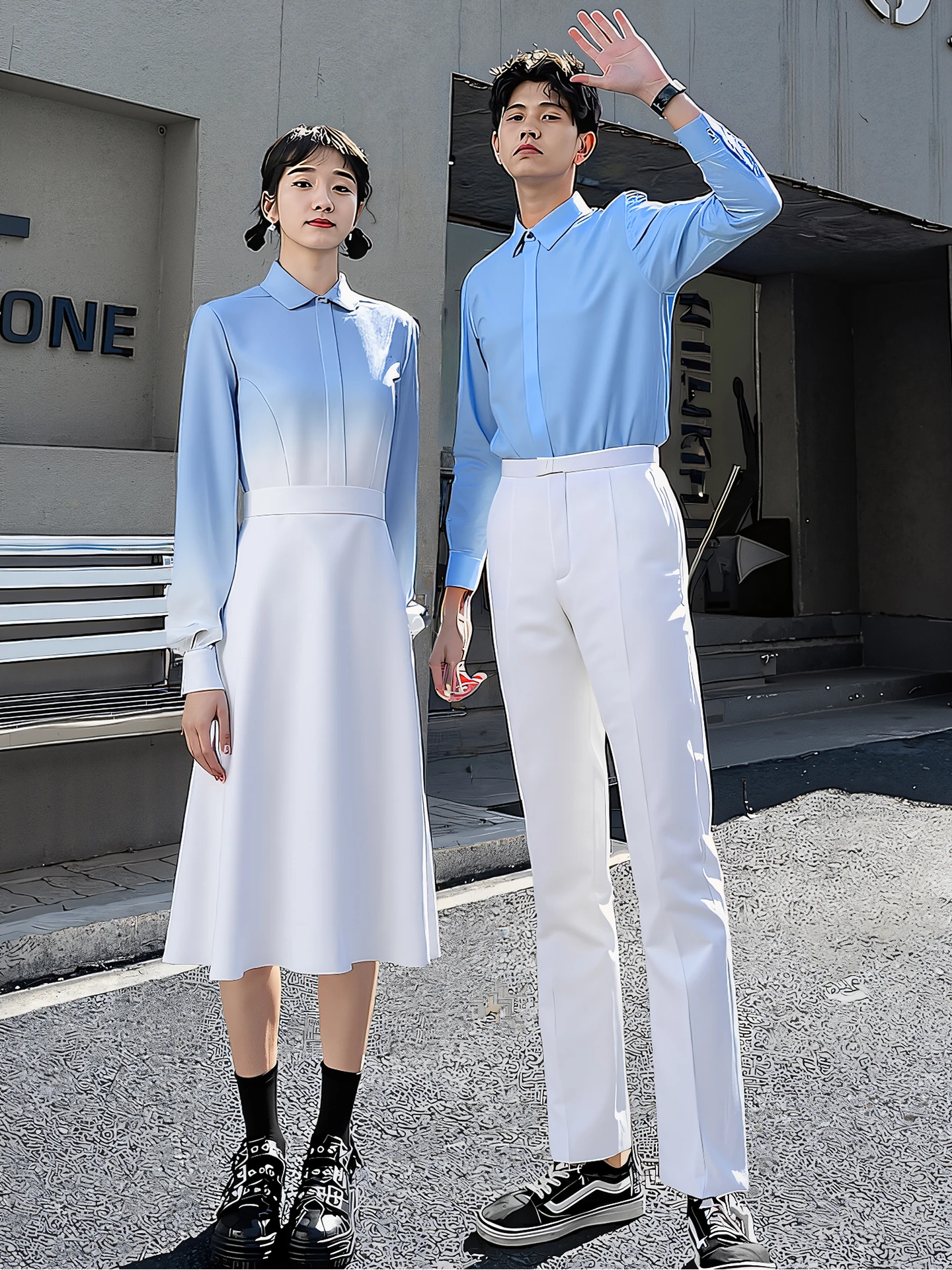 

Patriotic Chorus up Performance Outfit High School And Junior High Students Reading Cetition Opening Ceremony Speech Co...