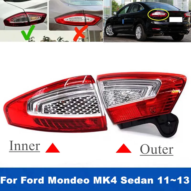 

1 шт., хит продаж, задние фонари тормоза для Ford Mondeo MK4 Sedan 2011 2012 2013, светодиодный стоп-сигнал поворота, задний фонарь