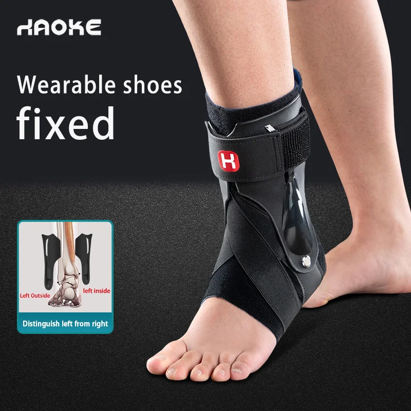

Ankle Brace for Sprained Ankle, Side Stabilizers Breathable Ankle Support, Adjustable Compression Brace for Injury Recovery