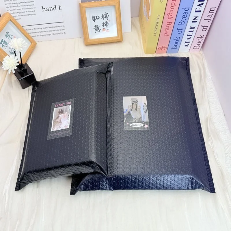 50Pcs Black Bubble Envelopes Bag Waterproof Foam Bubble Mailers Express Shipping Bags Self Seal Packaging Organizer Bag