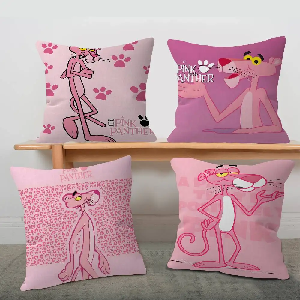 Cartoon P-Pink P-PantherS Maple Design Cushion Cover Happy Autumn Harvest decor Holiday Decorati Pillow Cover